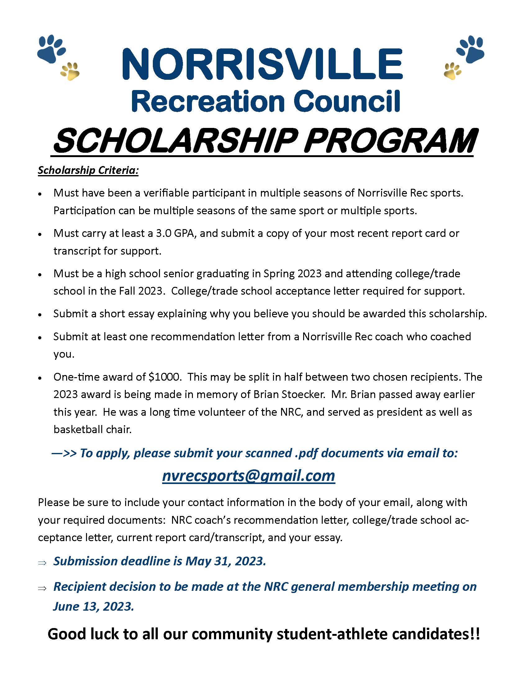 Download Norrisville Scholarship Program Flyer